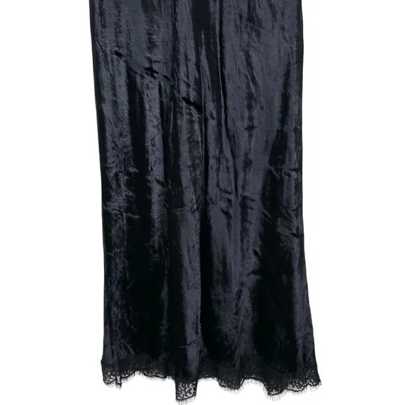 Fillyboo Kiss From A Rose Bias Maxi Dress Black Beaded Velvet Lace Size XS - Picture 6 of 10